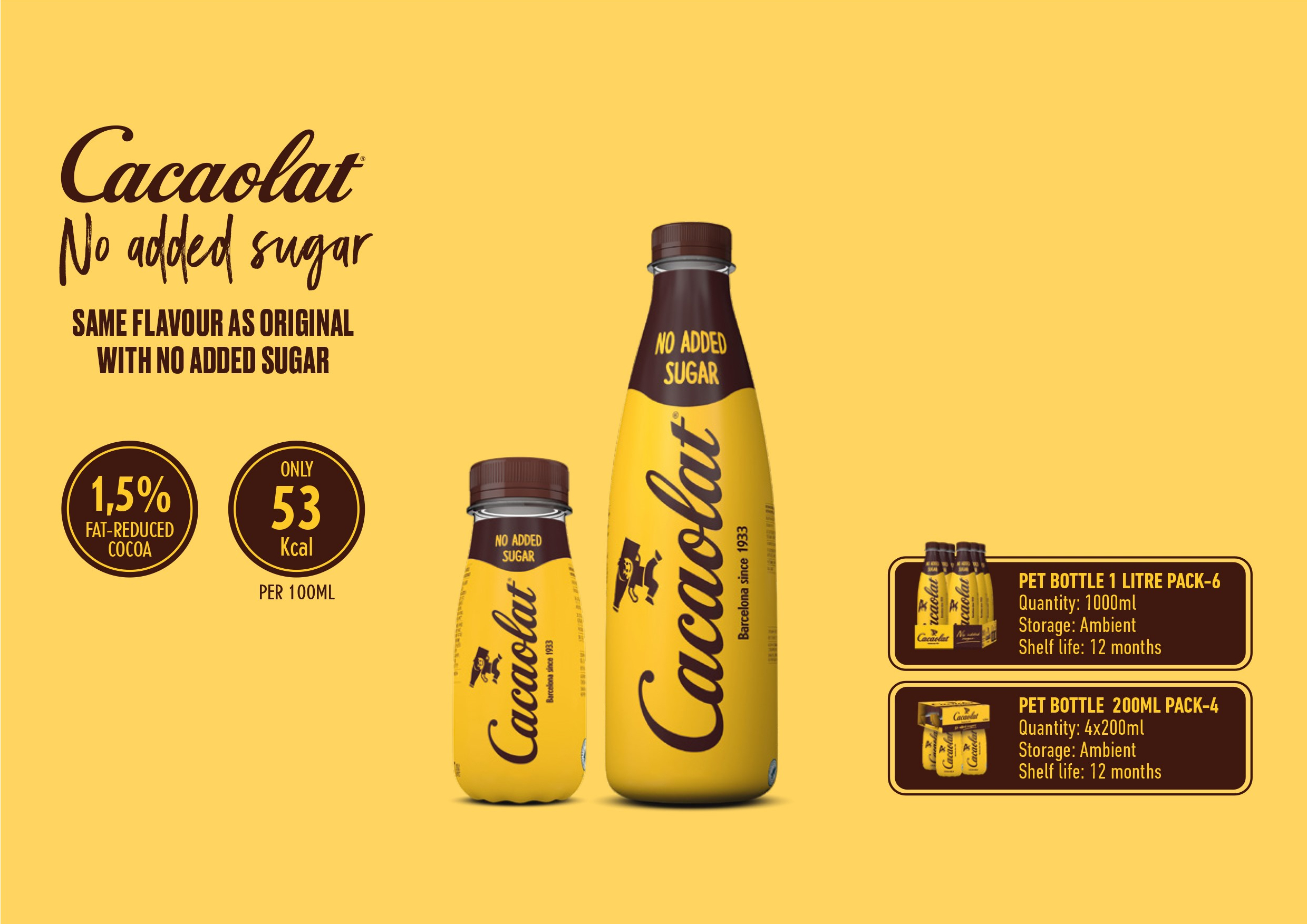 Cacaolat No Added Sugar 1 Litre